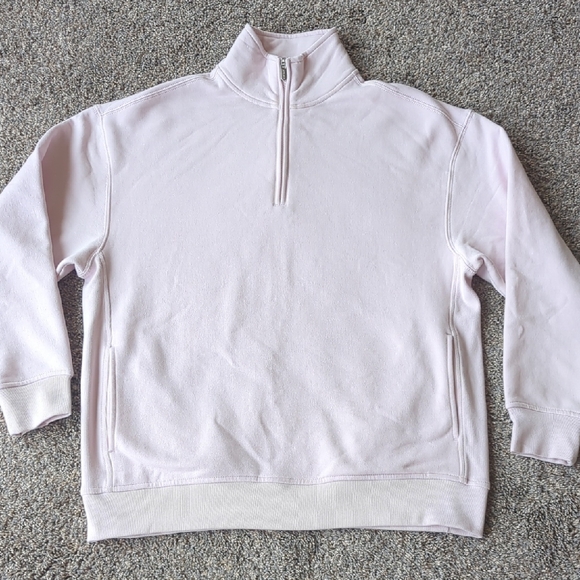 Athleta Forever Fleece 1/4 Zip Sweatshirt - SAKURA Pink S - Picture 2 of 6